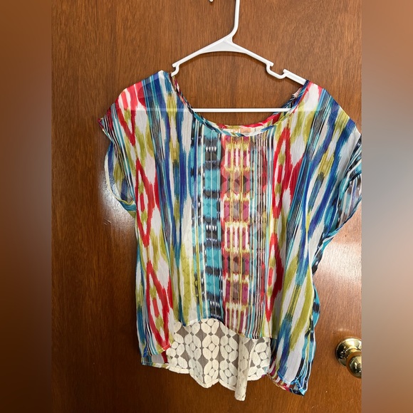 Eyeshadow T Shirt Lace Back Size M - Picture 1 of 3